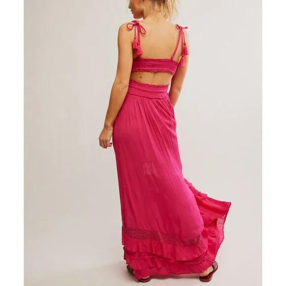π FREE PEOPLE Santa Maria Maxi XL Love Potion bright pink - Picture 4 of 16